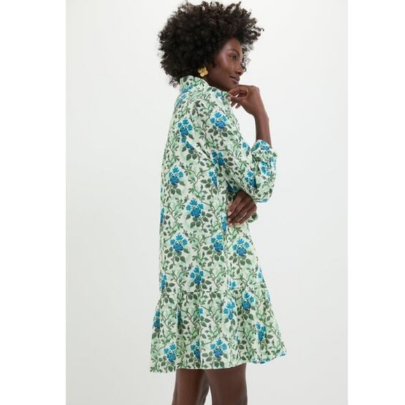 Tuckernuck Cerulean Vine Palmerston Dress Size M - Picture 2 of 12